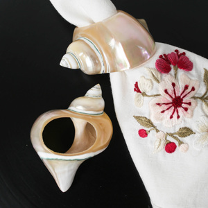 Unique <b>centre</b> <b>pieces</b> wedding decoration oceanic polished seashell napkin ring for dinner <b>table</b> decor - Product Image 5