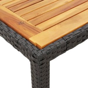Ensemble de salle à manger de jardin compact en polyrotin blanc crème, noir - Product Image 6