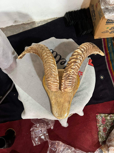 Escultura de Cuerno de Animal Rústica con Base de Madera, Centro de Mesa Decorativo para Hogar u Oficina, Regalo, Venta al por Mayor - Product Image 2