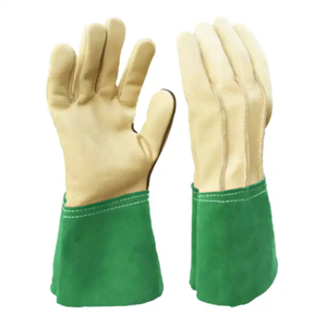 Guantes de Soldador de Cuero de Primera Calidad, con Refuerzo en la Muñeca, Reflectantes, Antivibración, Resistentes al Fuego, 7 oz - Product Image 5