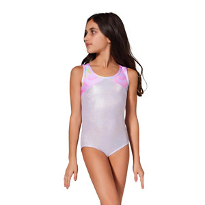Justaucorps bleu sans manches pour filles de la marque CONX, avec strass, pour l'entraînement et la danse, taille élastique, pour enfants, pour la scène - Product Image 3