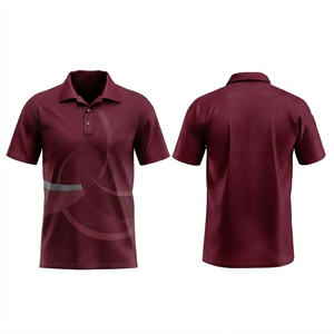 Camiseta de punto casual para hombre con bloques de color, bolsillos, manga corta, diseño estampado, longitud regular, transpirable, de Spandex/Poliéster - Product Image 2