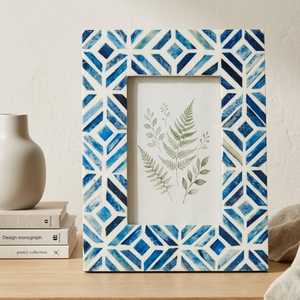 Marco de Fotos Hecho a Mano con Incrustaciones de Resina y Hueso de Primera Calidad, Diseño de Mosaico Único, Decorativo para Sala de Estar, Dormitorio u Oficina - Product Image 1