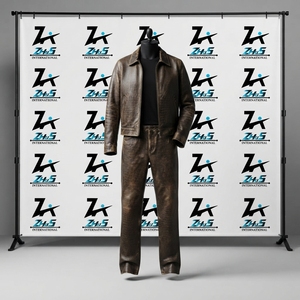 Men Vintage Brown <b>Leather</b> Jacket and Pants Set Casual Biker Motorcycle Two Piece <b>Outfit</b> Streetwear Vintage <b>Leather</b> Suits - Product Image 1