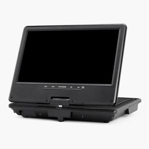 Display HD Girevole da 9 Pollici Portatile per Lettore DVD con Batteria Ricaricabile Integrata da 4 Ore, Doppi Altoparlanti, Supporto TV/USB - Product Image 1