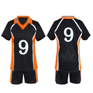 Custom Black Red <b>Volleyball</b> Jersey <b>Set</b> Short Sleeve Sublimated Print Moisture Wicking Adult Unisex Athletic Fit Sports Apparel - Product Image 4