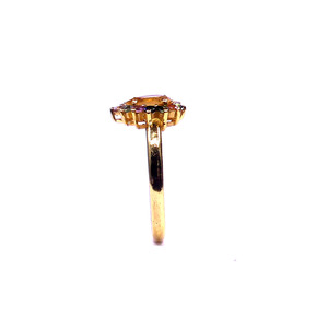 Wedding Wear 925 Sterling Silver Gold Plated Jewelry <b>Citrine</b> Multi Tourmaline Gemstone Women Wear Classic <b>Ring</b> - Product Image 2