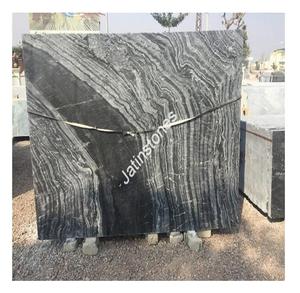 Losa de Piedra con Patrón de Rayas de Mármol Negro Markino para Revestimiento Arquitectónico, Mostrador de Recepción, Tablero de Mesa, Escalera, Loseta para Escalones - Product Image 1