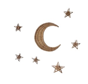 Arte Mural Celestial Hecho a Mano, Decoración de Ratán para Niños, Suministro de Fibra Orgánica para Decoración de Espacios Juveniles - Product Image 3