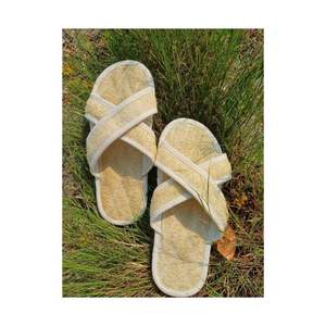 READY TO SHIP 2026 Loofah Slippers, <b>woven</b> fiber <b>sandals</b> for exfoliating support and spa relaxation - Product Image 2