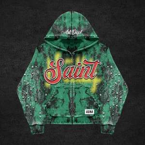 Sweat à capuche pour homme en polaire sherpa de haute qualité, personnalisé avec logo, 100% coton, coupe ample - Product Image 3