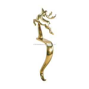 Running Reindeer <b>Stocking</b> <b>Holder</b> Brass <b>Stocking</b> <b>Holder</b> Exclusive Good Quality Single Hook for Christmas Decorated Hot Sale Costs - Product Image 1