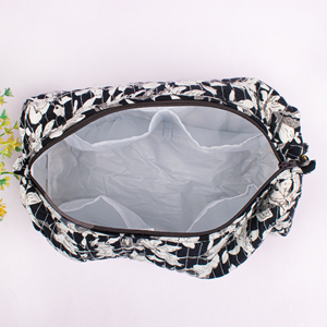 Juego de Bolsas de Maquillaje de Lujo con Estampado Floral Acolchado de Algodón Ecológico para Mujer, Bolsa Organizadora de Cosméticos para Viaje, Promocional y de Marca - Product Image 5