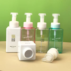 Flacon en mousse avec impression sérigraphique, couleur et logo personnalisés, rechargeable, 250 ml, 450 ml, carré, PETG, gel douche, savon pour les mains, emballage cosmétique - Product Image 5