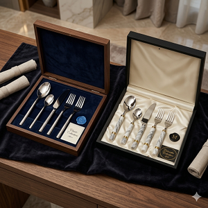 Luxury Full Stainless Steel Cutlery Set <b>Mirror</b> Polished & <b>White</b> MOP Handle Dinnerware Set of 4 Pcs Home Kitchen Hotel Party Use - Product Image 4