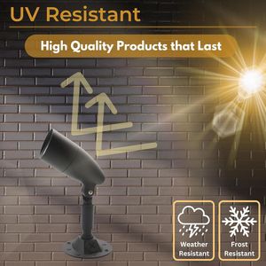 Faretto LED da Esterno 10W, Impermeabile, Cablato, per Sicurezza, Giardino, Cortile e Paesaggio, 3000K - Product Image 2