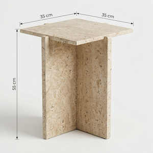 โต๊ะข้างหินอ่อนทราเวอร์ทีน สำหรับธุรกิจ B2B และขายส่งและขายปลีก - Product Image 3
