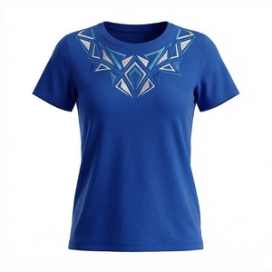 Nueva Llegada, Camisa de Oficina para Mujer, Primavera Otoño, Moda, Estampado Moderno, Vestido Informal para Dama, 240 g/m², 100% Algodón Satinado con Lentejuelas - Product Image 1