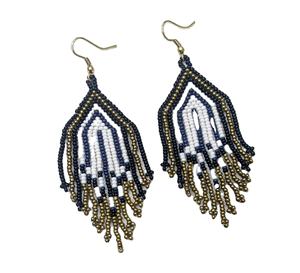 Nouvelles Boucles d'Oreilles Tendance pour Femme, Qualité Supérieure, Design Bohème, Franges, Perles de Rocaille et Perles de Verre, Blanc, Noir, Or, Sans Plomb - Product Image 1