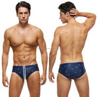 Laatste ontwerp heren geprinte bikini zwemkleding antibacterieel snel drogend ademend OEM service Spandex/Polyester materiaal