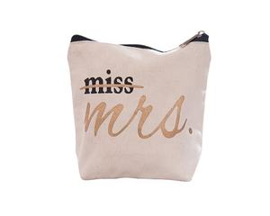 กระเป๋าผ้าฝ้ายปอกระเจาเป็นมิตรต่อสิ่งแวดล้อม,กระเป๋าเดินทางขนาดเล็กพิมพ์ลายตัวอักษรสีดำมีซิปกระเป๋าเครื่องสำอางเครื่องสำอางสำหรับแต่งหน้า - Product Image 2