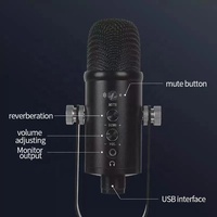 G-mark — Microphone professionnel avec condensateur BM86, carte son filaire, USB, pour PC, ordinateur portable, KTV, enregistrement Radio
