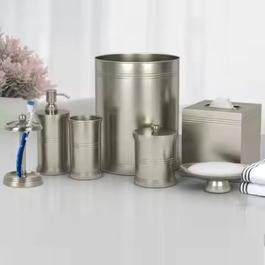 Modern Heritage Metal <b>Bathroom</b> <b>Set</b> Decorative Bath <b>Accessories</b> for Classic Home Hotel Resort Guest <b>Bathroom</b> Decor - Product Image 5