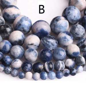 Cuentas Sueltas Redondas de Sodalita Azul Natural de Primera Calidad para la Fabricación de Joyas, Pulseras, Collares, Accesorios DIY - Product Image 3