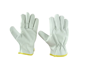 Gants de sécurité en latex 10 mil, respirants, lisses, antidérapants, avec poignets froncés, durables, usage général, bordure jaune - Product Image 1