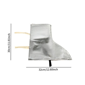 Couvre-chaussures de soudage industriels haut de gamme en aluminium léger et feuille de para-aramide, à lacets - Product Image 2