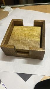 Posavasos de madera hechos a mano, posavasos para té y café - Product Image 2
