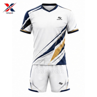 Uniformes Oficiales de Fútbol para Niños, Cuello Redondo, Impresión por Transferencia de Calor, Manga Corta, 100% Poliéster, Transpirable y Ligero