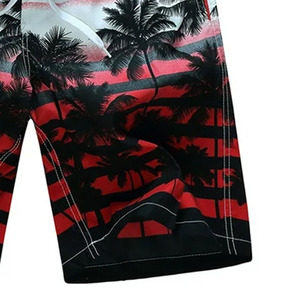 Dernier modèle de short de plage uni à impression numérique, logo personnalisé, taille élastique, décontracté, MOQ 10 pièces, antibactérien, extensible - Product Image 6