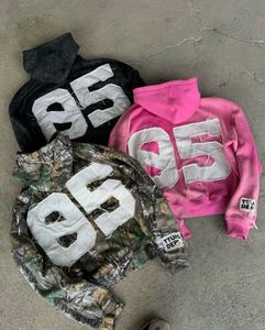 Sudaderas con Capucha Personalizadas para Hombre, Conjunto de Sudadera y Pantalones Deportivos Vintage Lavados al Ácido de Alta Calidad - Product Image 1