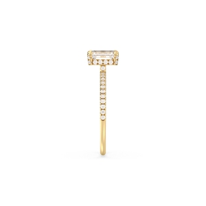 REYES Shiny 14K Solid Yellow Gold CVD HPHT Lab Grown <b>Diamond</b> <b>Ring</b> Classic Wedding Anniversary Gift Fine Jewelry For Women - Product Image 4