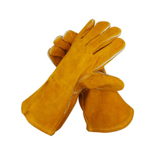 ถุงมือหนังสำหรับงานเชื่อม แขนยาว สีแดง ป้องกันความร้อน สำหรับผู้ชาย - Product Image 1