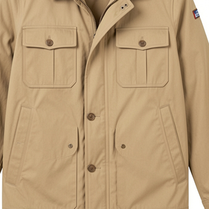 <b>Men's</b> Khaki Safari <b>Jacket</b> Embroidered Summer Multi-Pocket Front Lightweight Casual <b>Utility</b> Coat Outdoor Travel Field - Product Image 3