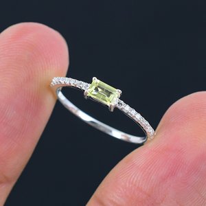 Anillo de Boda Hecho a Mano en Plata de Ley 925 con Piedra Preciosa de Citrino Natural, Corte Rectangular, Engaste en Bisel, Estilo Bohemio, Unisex, para Aniversario - Product Image 4