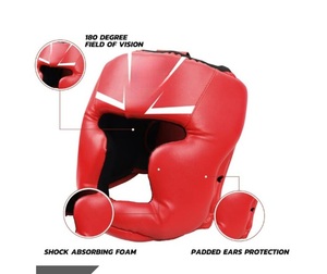 Protector de Cabeza de Boxeo de Cuero PU de Alta Calidad, Diseño Personalizado, Casco de Entrenamiento, Equipo de Protección para Kick Boxing, Precio al por Mayor - Product Image 4