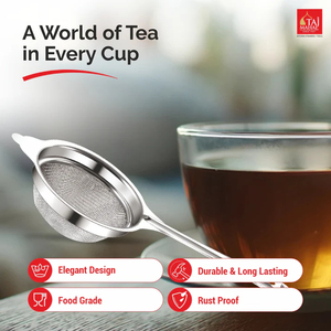 BEST PRICE FOOD GRADE SS ACCORD NEO DOUBLE MESH TEA AND COFFEE <b>STRAINER</b> KITCHEN <b>COLANDER</b> SET - Product Image 6