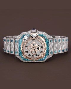 Custom Luxury Moissanite <b>Watch</b> Men Full <b>Diamond</b> Stainless Steel Quartz Wristwatch - Product Image 1