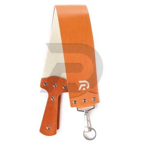 <b>Leather</b> Razor Strop Cowhide Straight Razor Strop Dual Sided Canvas Barber Sharpening Strap for Razors Knives <b>Tools</b> - Product Image 4