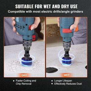 Set di punte diamantate con anima diamantata da 6 pezzi 20/25/35/50/75/100mm Kit sega diamantata multiuso a punta di trapano a punta a cono - Product Image 4