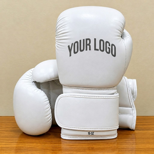 Guantes de Boxeo de Piel Sintética Blanca con Logotipo Personalizado al por Mayor, 14 oz, Equipo de Protección para Entrenamiento y Combate para Adultos - Product Image 6