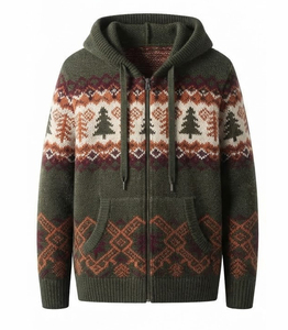 Sweat-shirt à capuche en coton 100% de haute qualité, imperméable, écologique, tricoté, en molleton épais, coupe droite, épaules tombantes - Product Image 2
