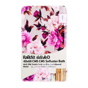 Tapis de bain en polyester doux imprimé lapin 40x60 cm, antidérapant avec ventouses, absorbant, pour la maison, l'hôtel ou la salle de bain - Product Image 2