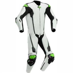 Combinaison de moto en cuir à manches longues pour homme, blanc, noir, vert, respirante, toutes saisons, vêtements de course, nouvelle combinaison de course de moto personnalisée - Product Image 2