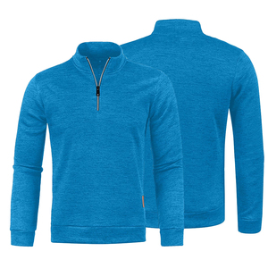 Camiseta Deportiva de Poliéster/Algodón para Hombre, Tallas Grandes, Color Personalizado, Cierre de Cremallera de un Cuarto, Transpirable, Corte Regular, Secado Rápido, Ecológica - Product Image 3