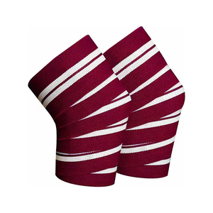 Protège-coudes tricotés marron avec rayures blanches, respirants, à enfiler, pour le basketball, unisexe, toutes saisons - Product Image 3