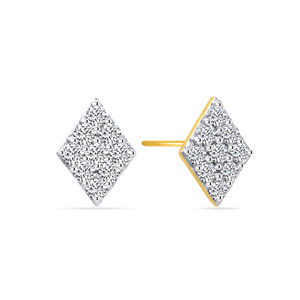 Boucles d'oreilles clous carrées style princesse en diamant de laboratoire, or 18 carats, grappe de diamants, bijoux de luxe, vente en gros - Product Image 3